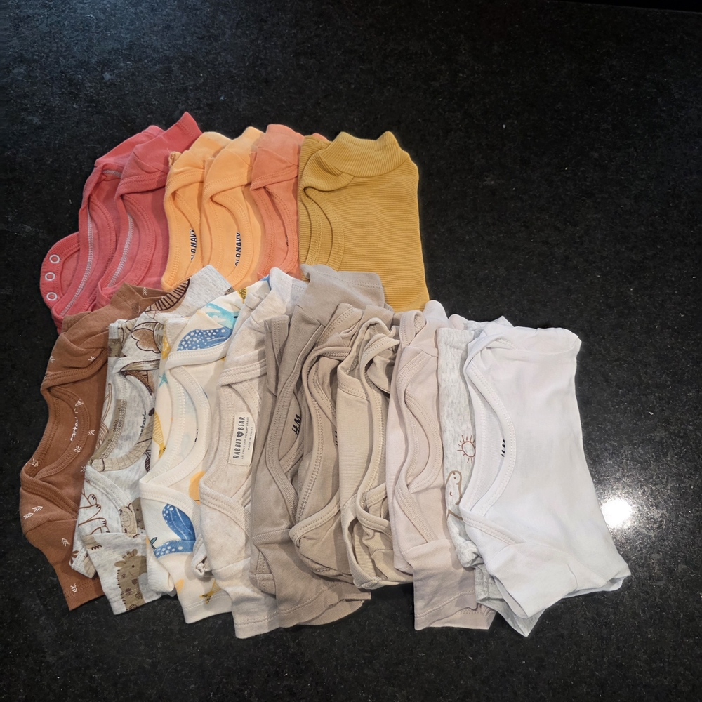 Colorful Baby Onesies Set 0-3 Months¹¹